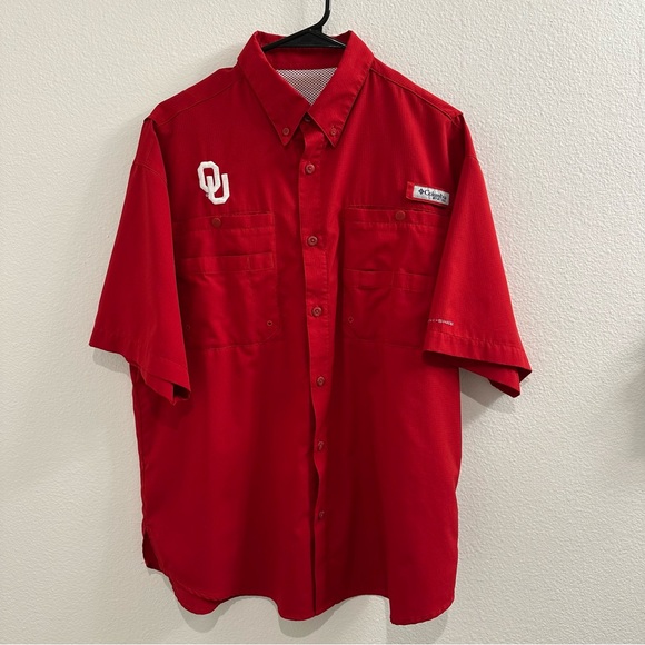 Columbia Oklahoma PFG Tamiami Short-Sleeve Button-Down Shirt - Picture 2 of 8